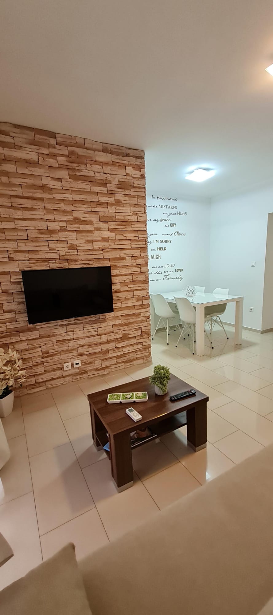 Living room and dining area